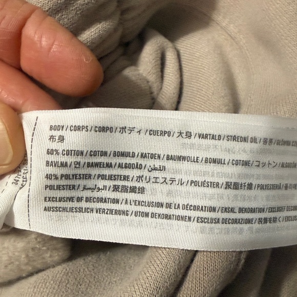 Hollister Adjustable-Rise Fleece Tan Comfy Cozy Sweatpants Size: L - Picture 6 of 6